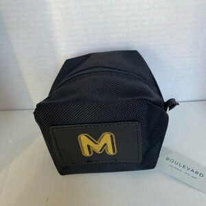Boulevard Black with  “M”Print Makeup Storage Bag